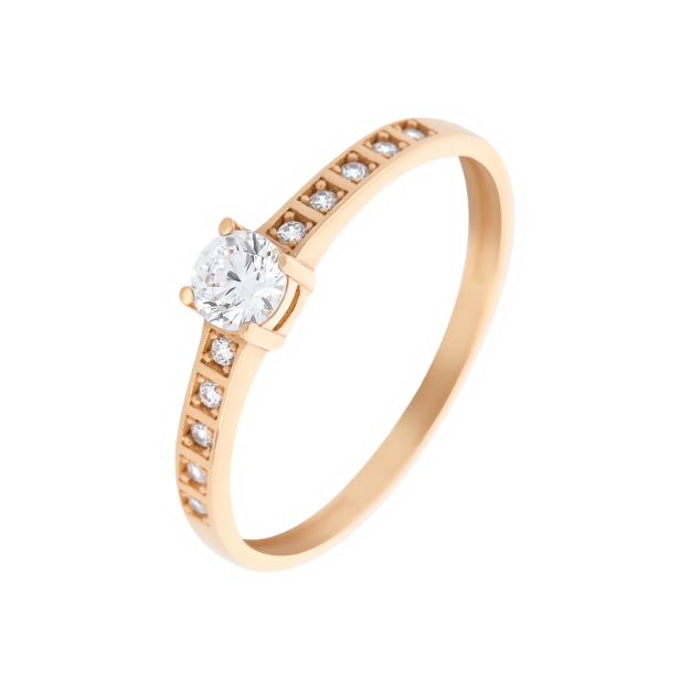 Picture of CZ gold ring