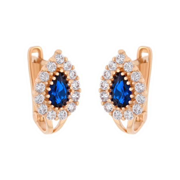 Picture of CZ gold earrings