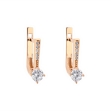 Picture of CZ gold earrings