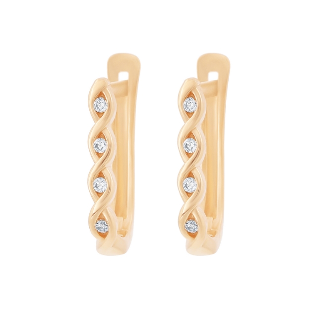 Picture of CZ gold earrings