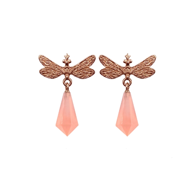 Picture of Tanel Veenre Jewellery "Libellula Pink" earrings