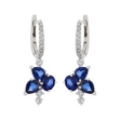Picture of C&C diamond and sapphire earrings