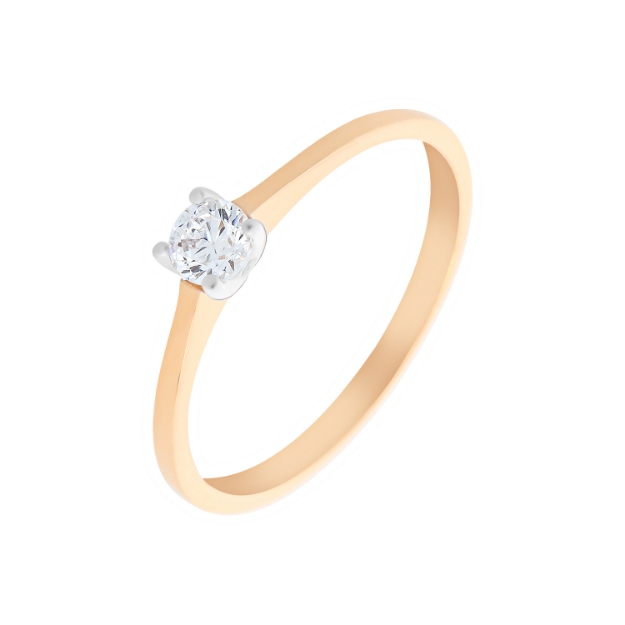 Picture of CZ gold ring - 16.5 mm