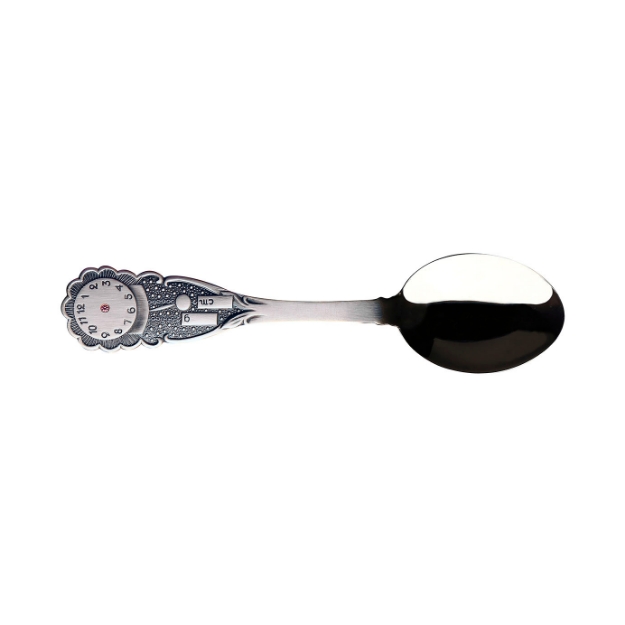 Picture of Children's spoon Clock (red CZ stone)