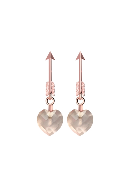 Pilt Tanel Veenre Jewellery "Rose Arrow Quartz" kõrvarõngad