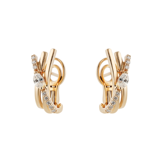 Pilt C&C Kõrvarõngad teemantidega