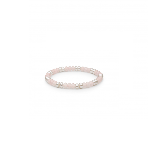 Picture of Gaura rose quartz and pearl bracelet