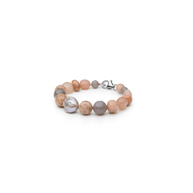 Picture of Gaura bracelet with nephrite and pearl